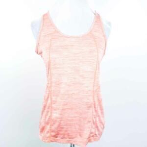 Reebok Racerback Sleeveless Workout Tank Top Orange Women Size Medium